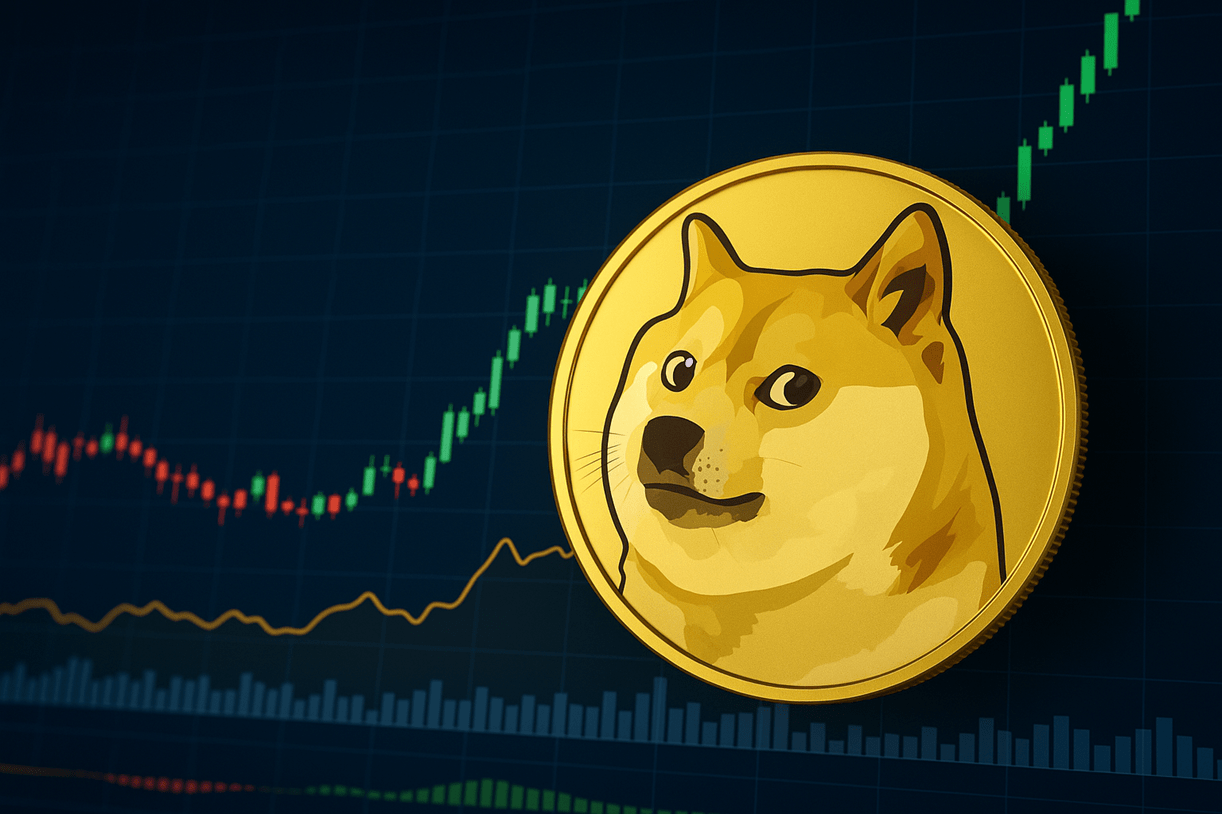 „Dogecoin“ sukibimas į monstrą juda, kai šis barjeras nukrenta